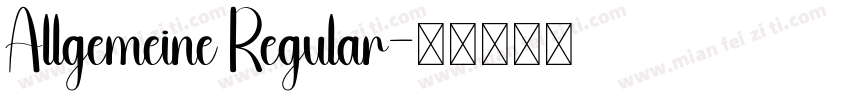 Allgemeine Regular字体转换